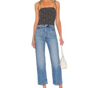 Levi's Ribcage Ankle Straight Jeans Highrise Vintage Wash Size 30